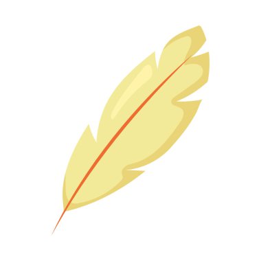 Beyaz arkaplanda beyaz tüy simgesi