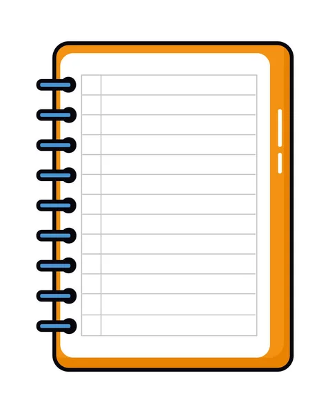 Icono Del Cuaderno Sobre Fondo Blanco — Vector de stock