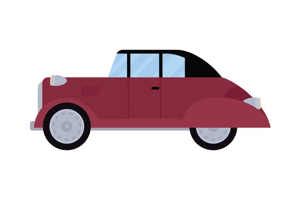 Icono Coche Vintage Sobre Fondo Blanco — Vector de stock