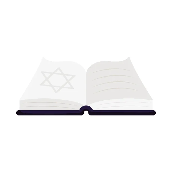 Εικονίδιο Εβραϊκής Torah Λευκό Φόντο — Διανυσματικό Αρχείο