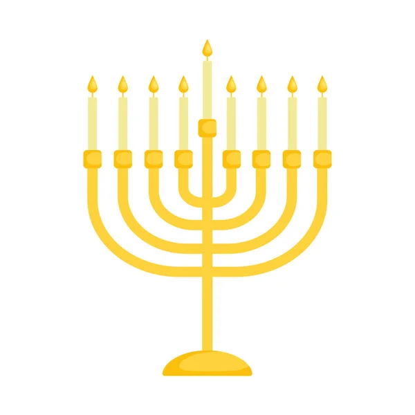 Jewish Candle Holder White Background — Stockový vektor