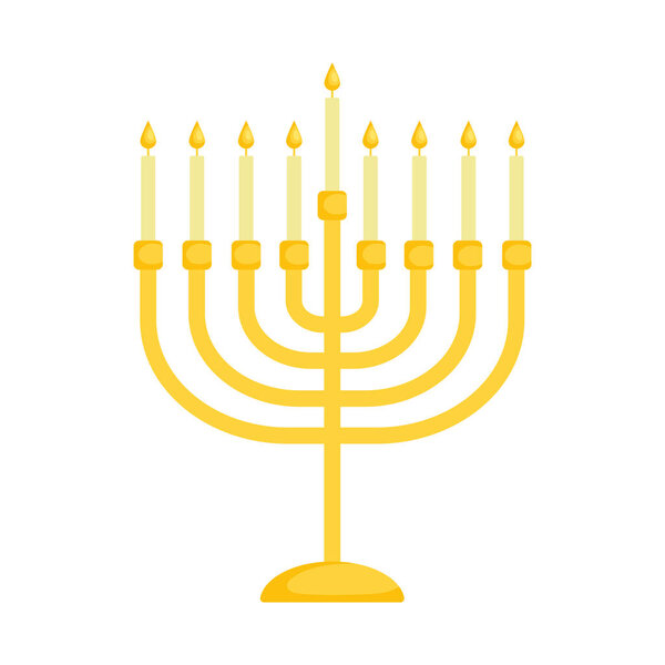 еврейский держатель свечи на белом фоне