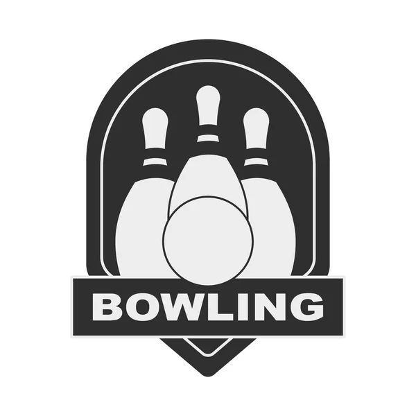 Sport Badge Bowling Pines Ball — Stockvektor