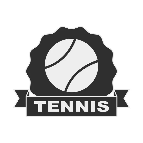 sport badge with tennis ball design