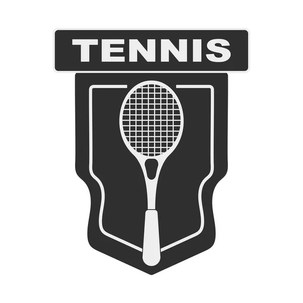 Tennis Badge Racket Icon — Archivo Imágenes Vectoriales