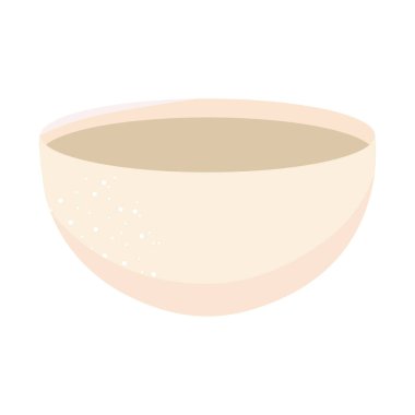 ceramic bowl icon on white background