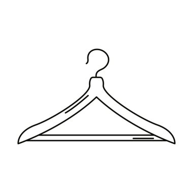 Beyaz arkaplanda elbise askısı simgesi