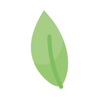 Beyaz arkaplanda yeşil yaprak simgesi