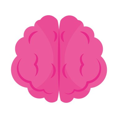 pink brain icon on white background