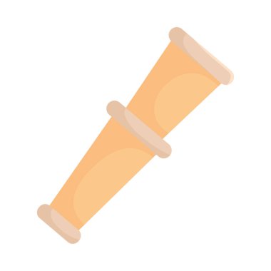 vintage monocular icon on white background