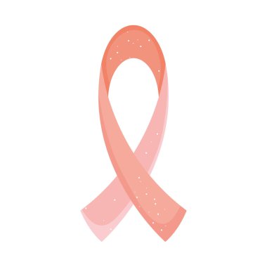 Pembe farkındalık şerit beyaz arka plan üzerinde