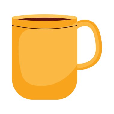 beyaz zemin üzerine sarı kahve fincanı