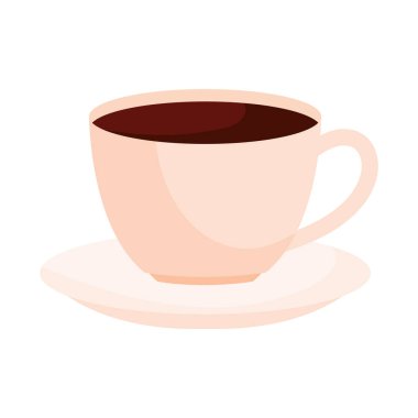 traditional coffee mug icon on white background