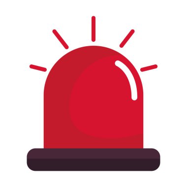 emergency siren icon on white background