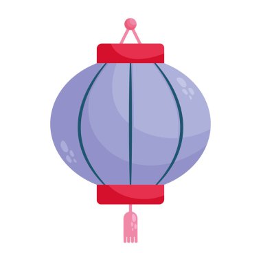 Beyaz arka plan üzerinde Çince fener simgesi