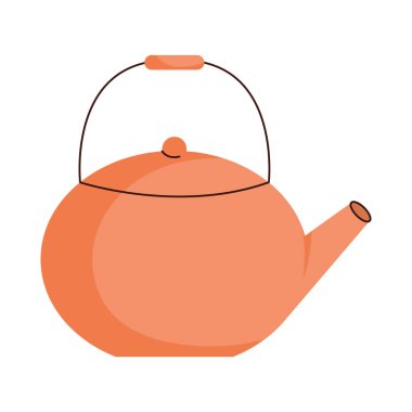 tea pot icon on white background
