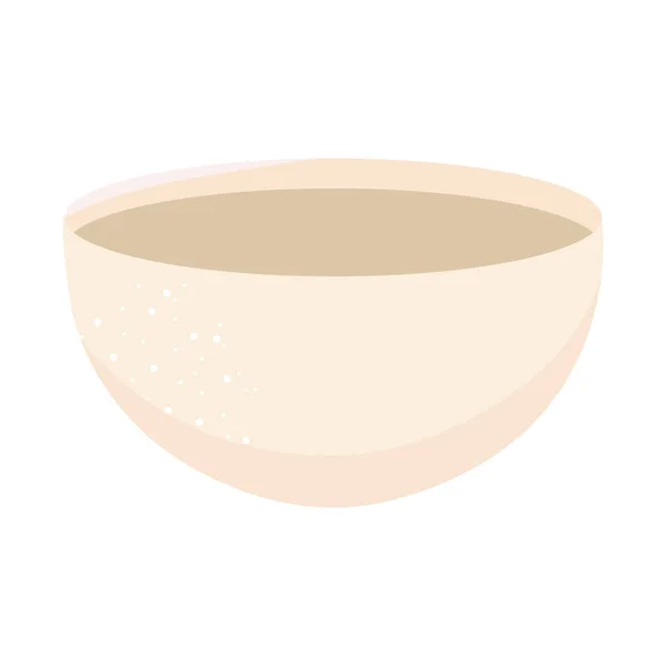 Ceramic Bowl Icon White Background — 스톡 벡터