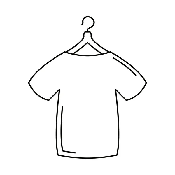 Hanger Tshirt White Background — Stock vektor