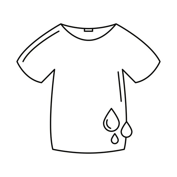 Wet Clothing Symbol Tshirt Drops — Wektor stockowy