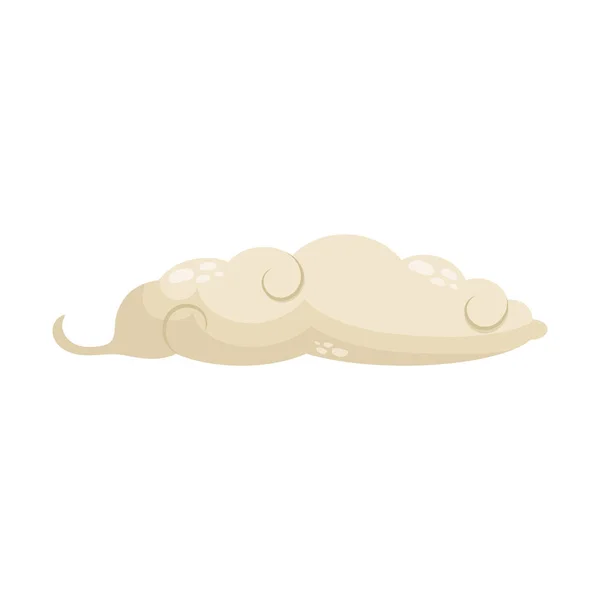 Japanese Cloud White Background — Vector de stock