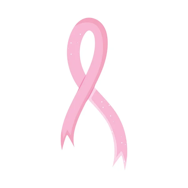 Μαστού Ροζ Κορδέλα Του Καρκίνου Άσπρο Φόντο — Διανυσματικό Αρχείο