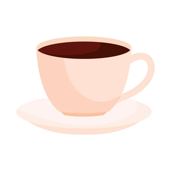 Traditional Coffee Mug Icon White Background — Archivo Imágenes Vectoriales