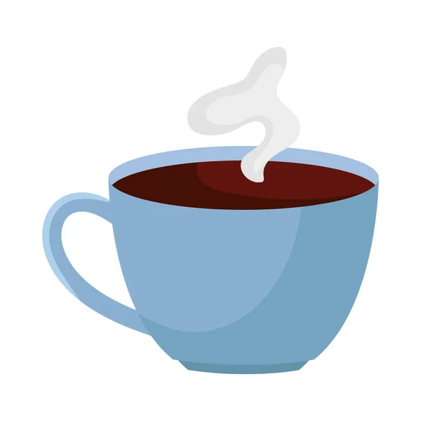 Taza Café Caliente Icono Sobre Fondo Blanco — Vector de stock