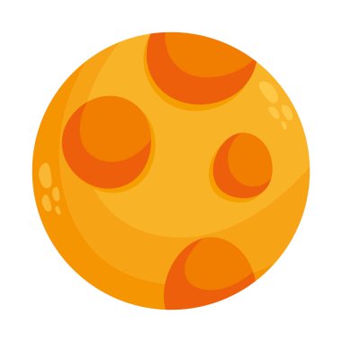 cheese moon icon on white background