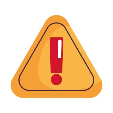 Beyaz arkaplanda uyarı işareti simgesi