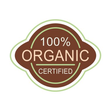 organic certified badge on white background