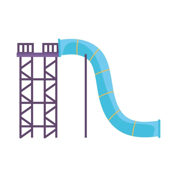 Water Slide Icon White Background — 스톡 벡터