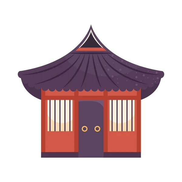 Korean Temple Icon White Background — Wektor stockowy