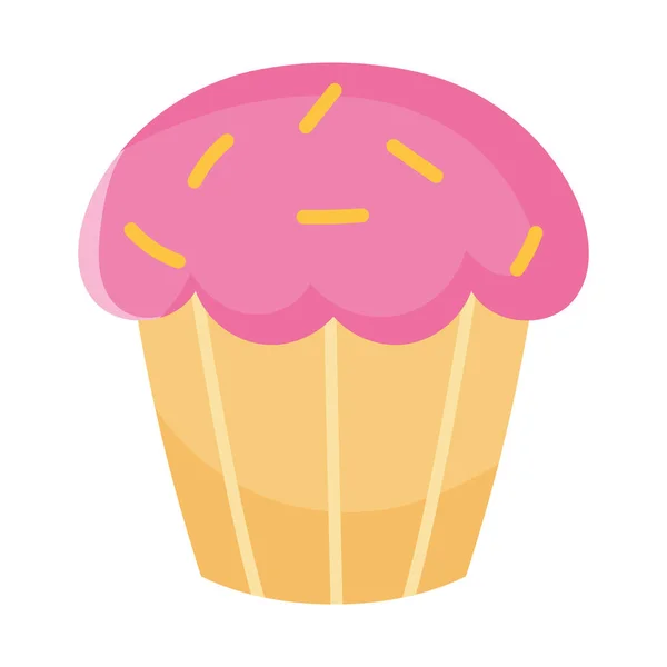 Muffin Symbol Auf Weißem Hintergrund — Stockvektor