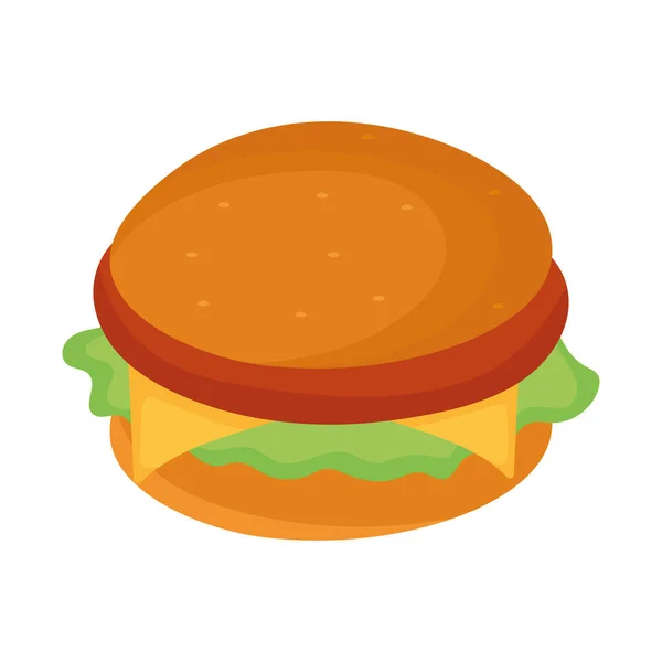 Beyaz Arkaplanda Hamburger Simgesi — Stok Vektör