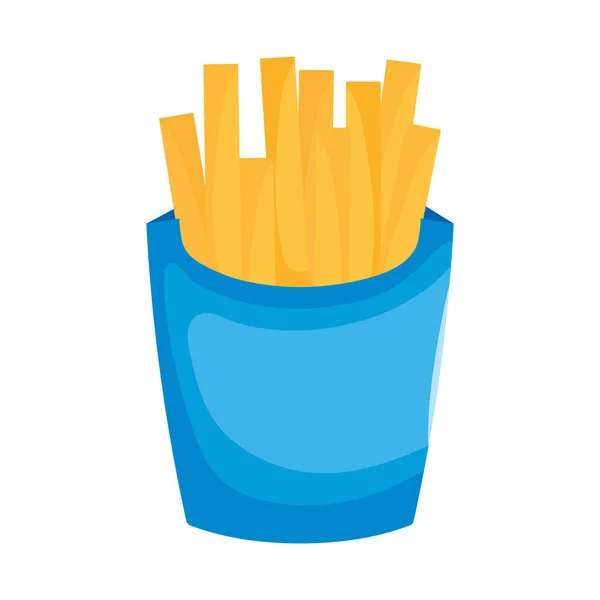 French Fries Icon White Background — Stok Vektör