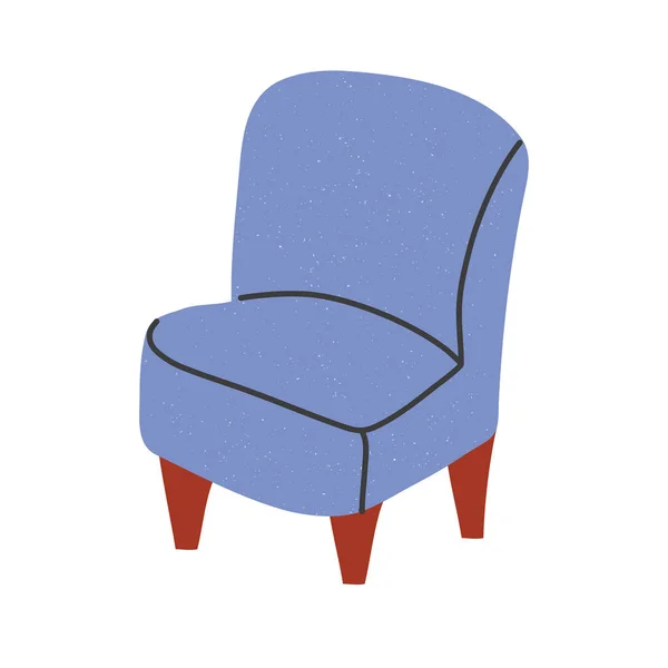 Icône Chaise Bleue Sur Fond Blanc — Image vectorielle