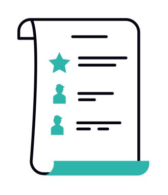 voting ballot icon on white background