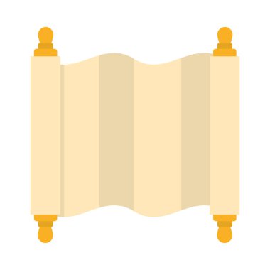 paper scroll icon on white background