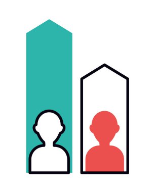 polling chart icon on white background
