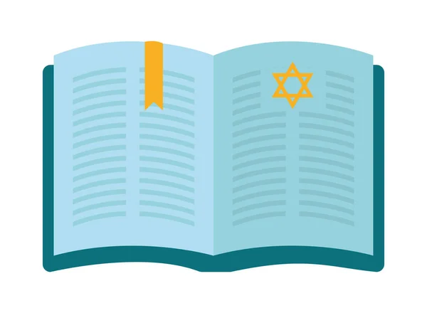 Torah Book Icon White Background —  Vetores de Stock