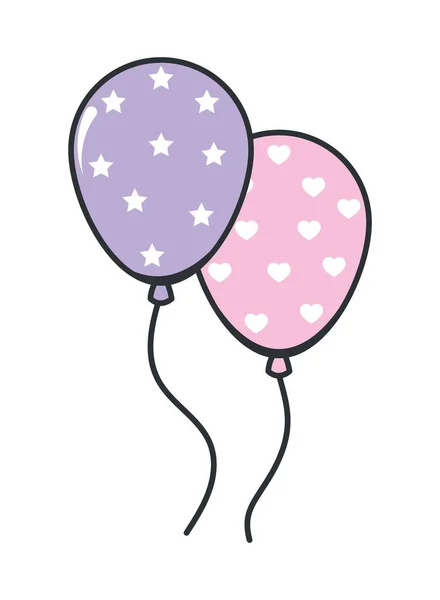 Balloons Pastel Colors Design — 스톡 벡터