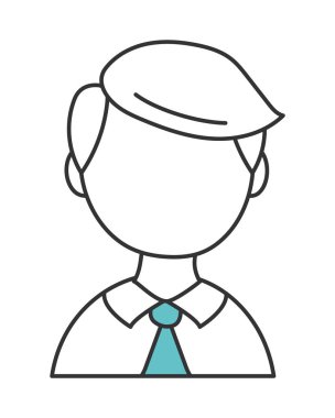 Beyaz arka plan üzerinde işadamı simgesi