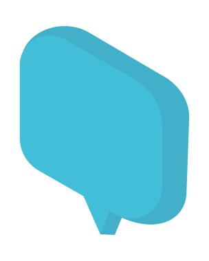 konuşma balonu simgesi düz izole