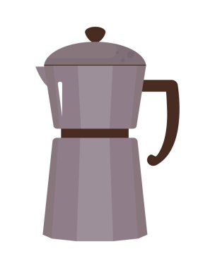 izole kahve pot simgesi düz