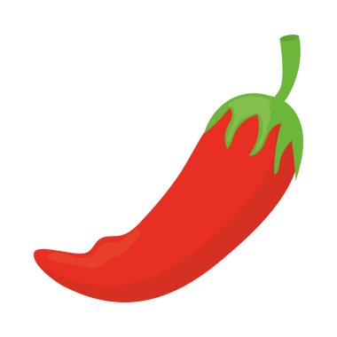Acı biber ikonu izole edilmiş.