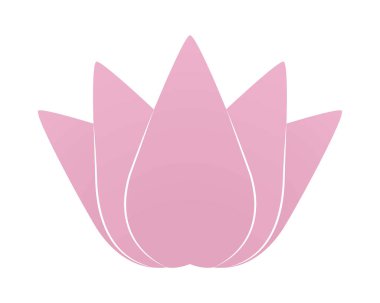 lotus flower flat icon isolated