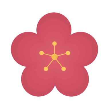 sakura flower flat icon isolated