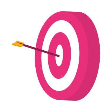 hedef simge izole edilmiş beyaz arkaplan