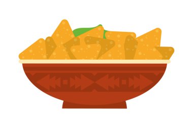 nachos food icon flat isolated
