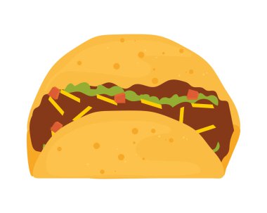 taco icon on white background design